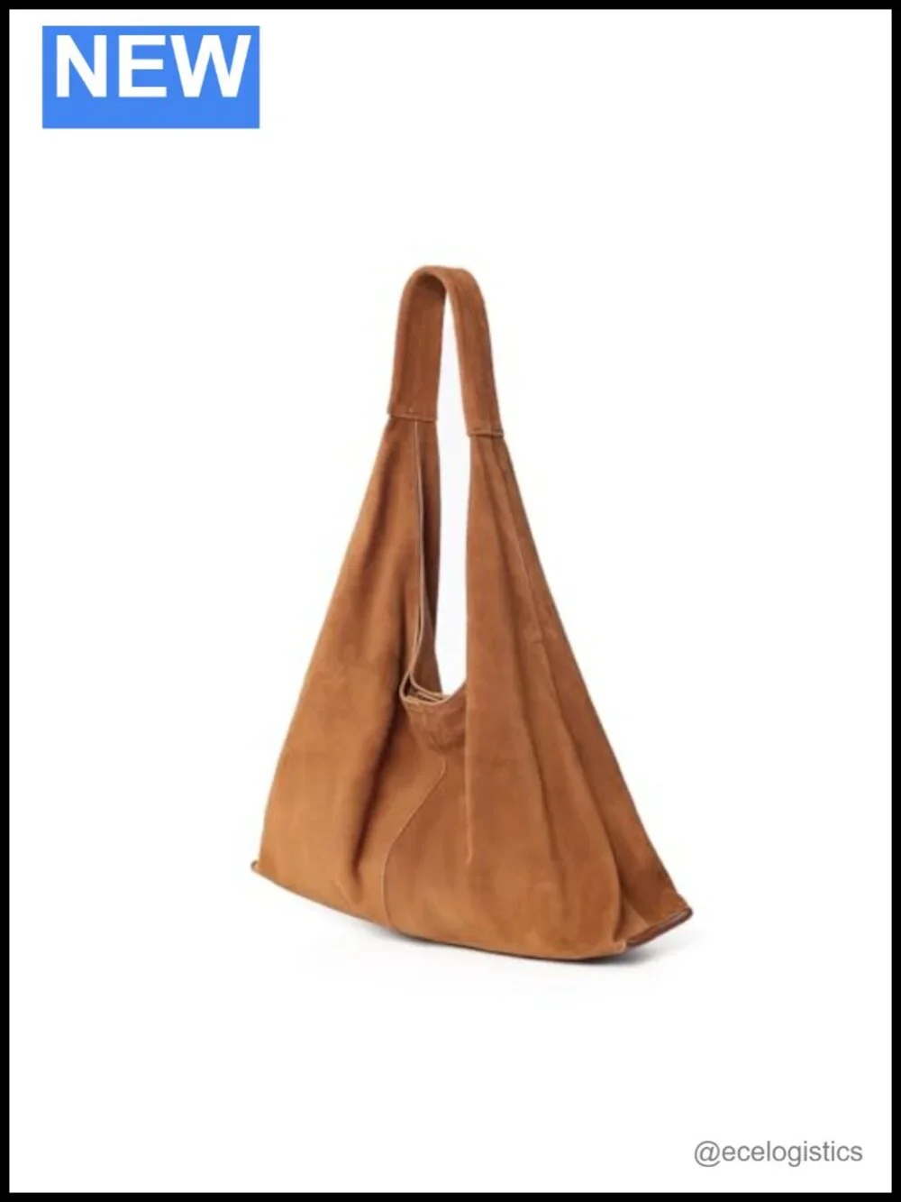 Genuine Suede Leather Hobo Bag Slouchy Oversized Crescent Shoulder Tote with